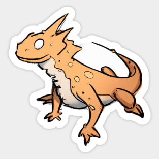 Cute Bearded Dragon Drawing Sticker